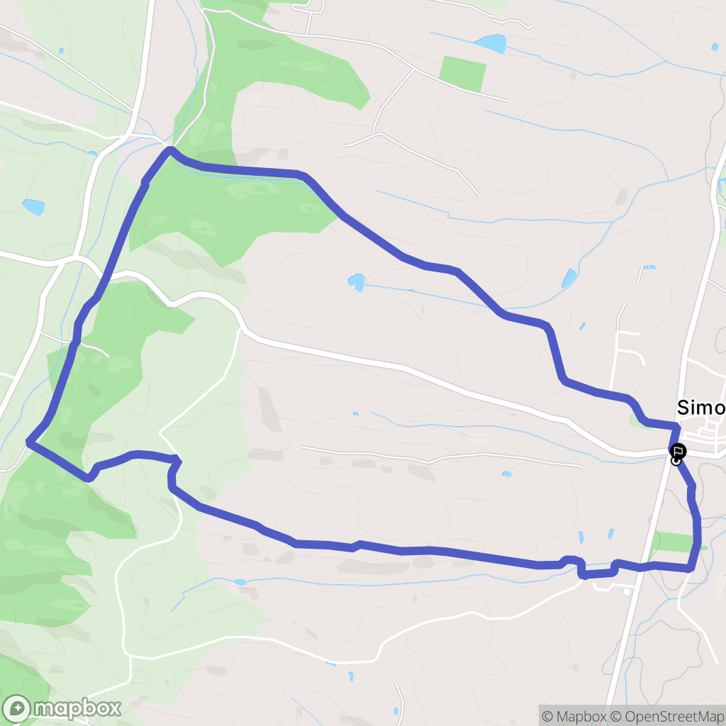 Simorre : carte du parcours de randonnée - France