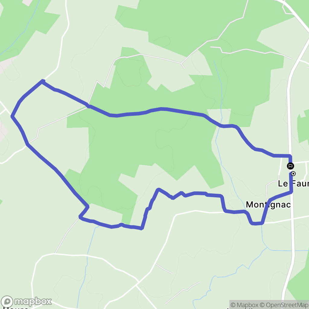 Montignac : carte du parcours de randonnée - France