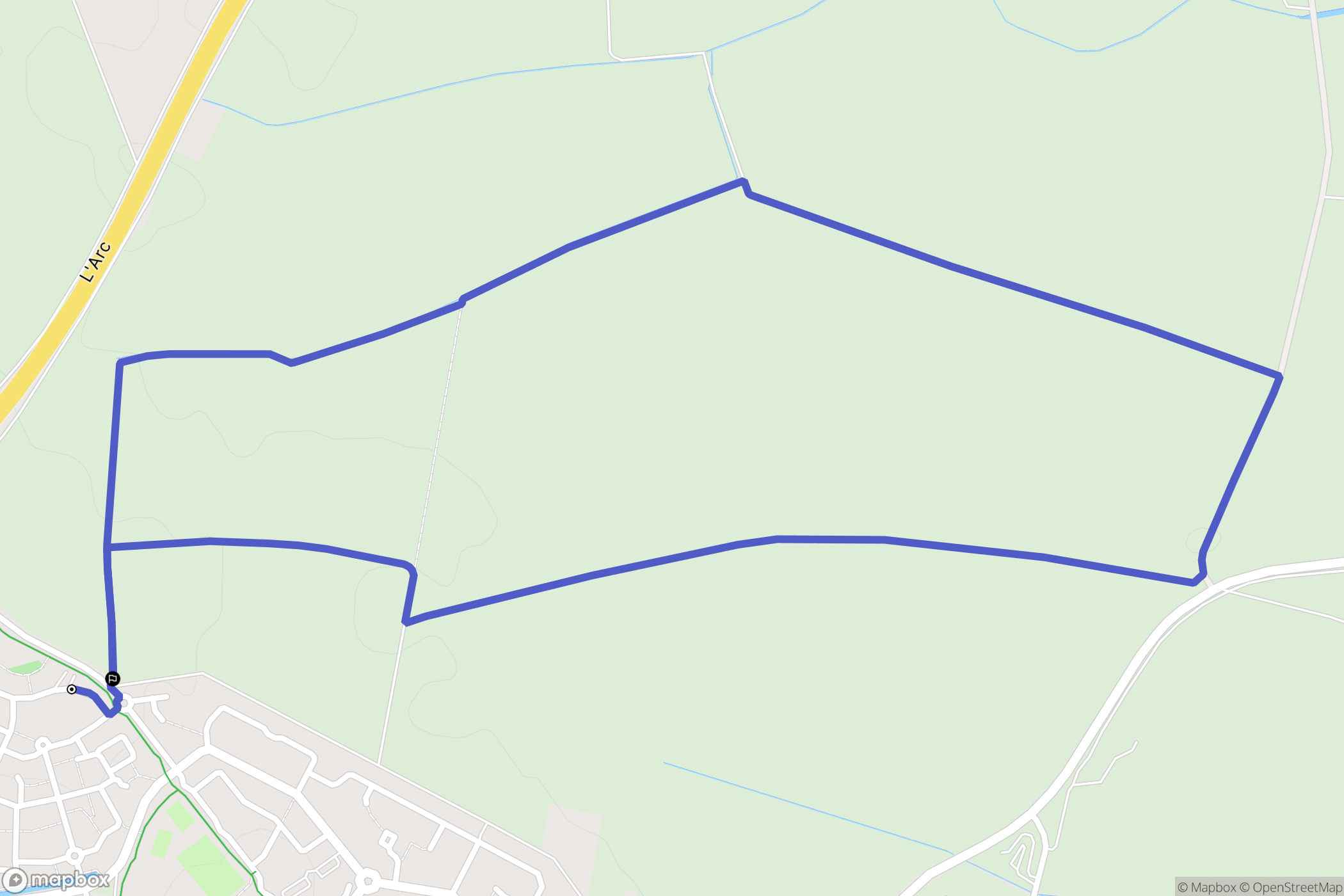 Quetigny : carte du parcours de randonnée - France