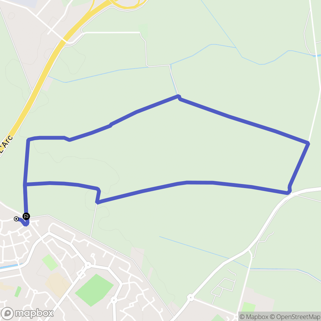 Quetigny : carte du parcours de randonnée - France