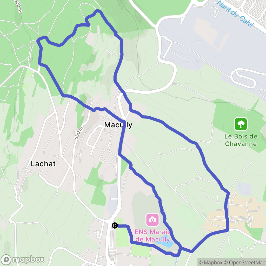 Poisy : carte du parcours de randonnée - France