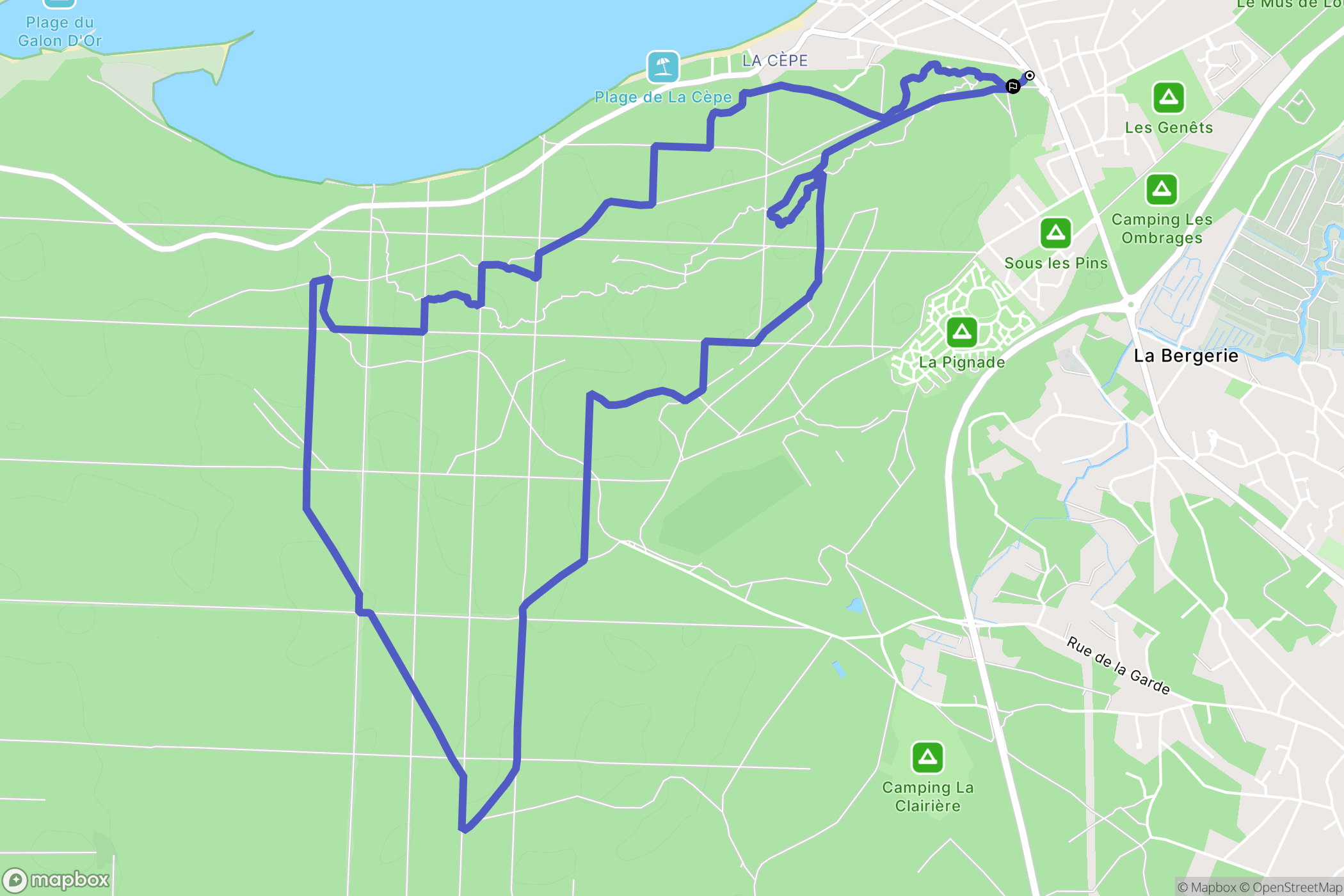 La Tremblade : carte du parcours de randonnée - France
