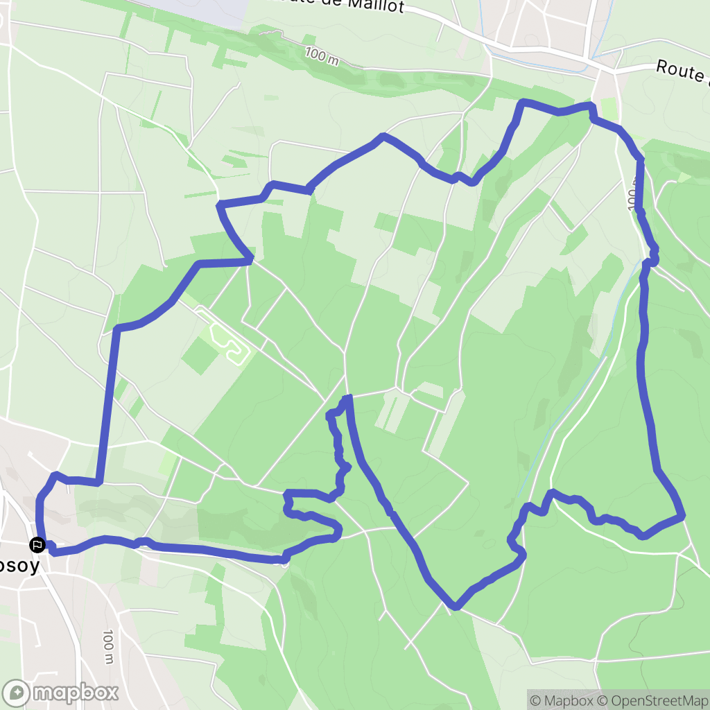 Rosoy : carte du parcours de randonnée - France