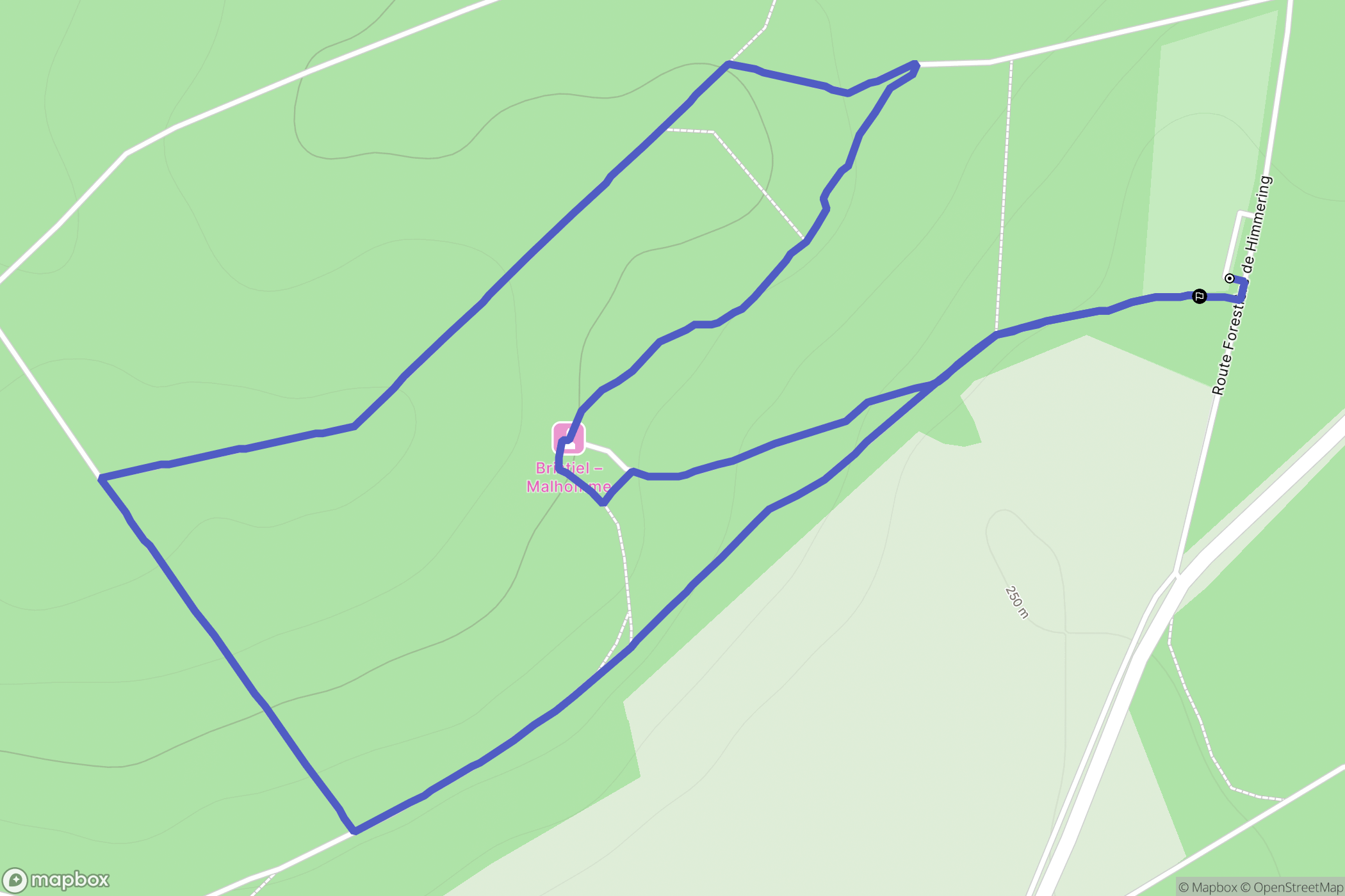 Longeville-lès-Saint-Avold : carte du parcours de randonnée - France
