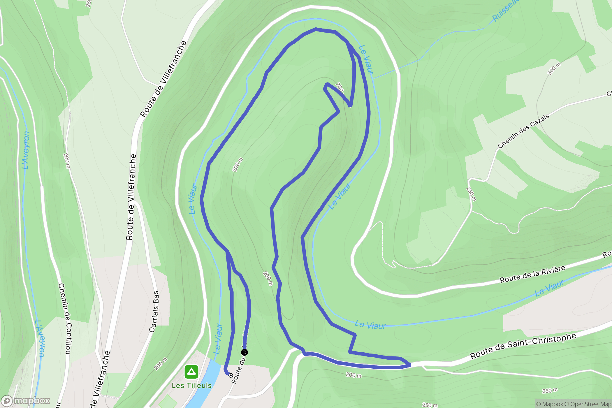 Saint-Martin-Laguépie : carte du parcours de randonnée - France