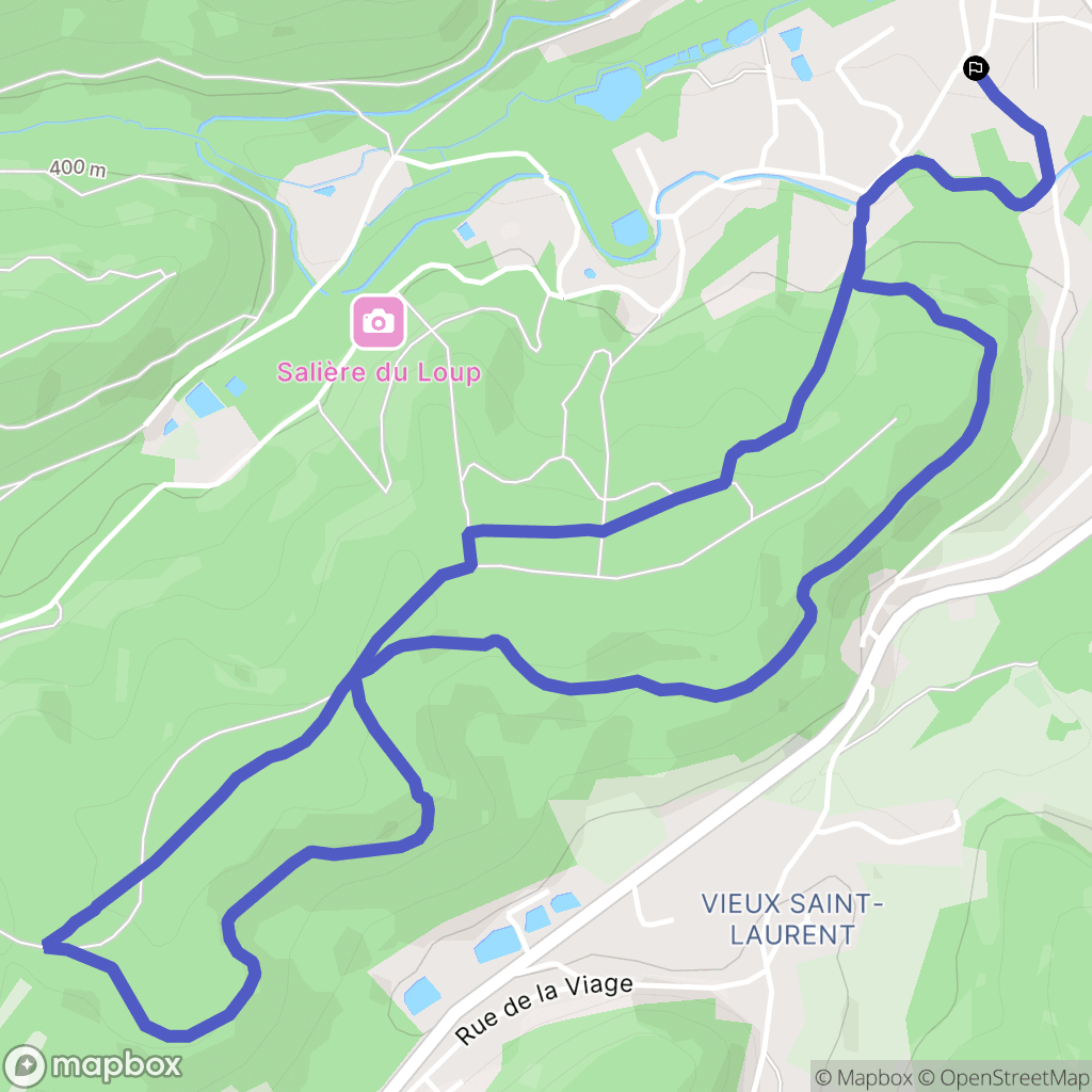 Épinal : carte du parcours de randonnée - France