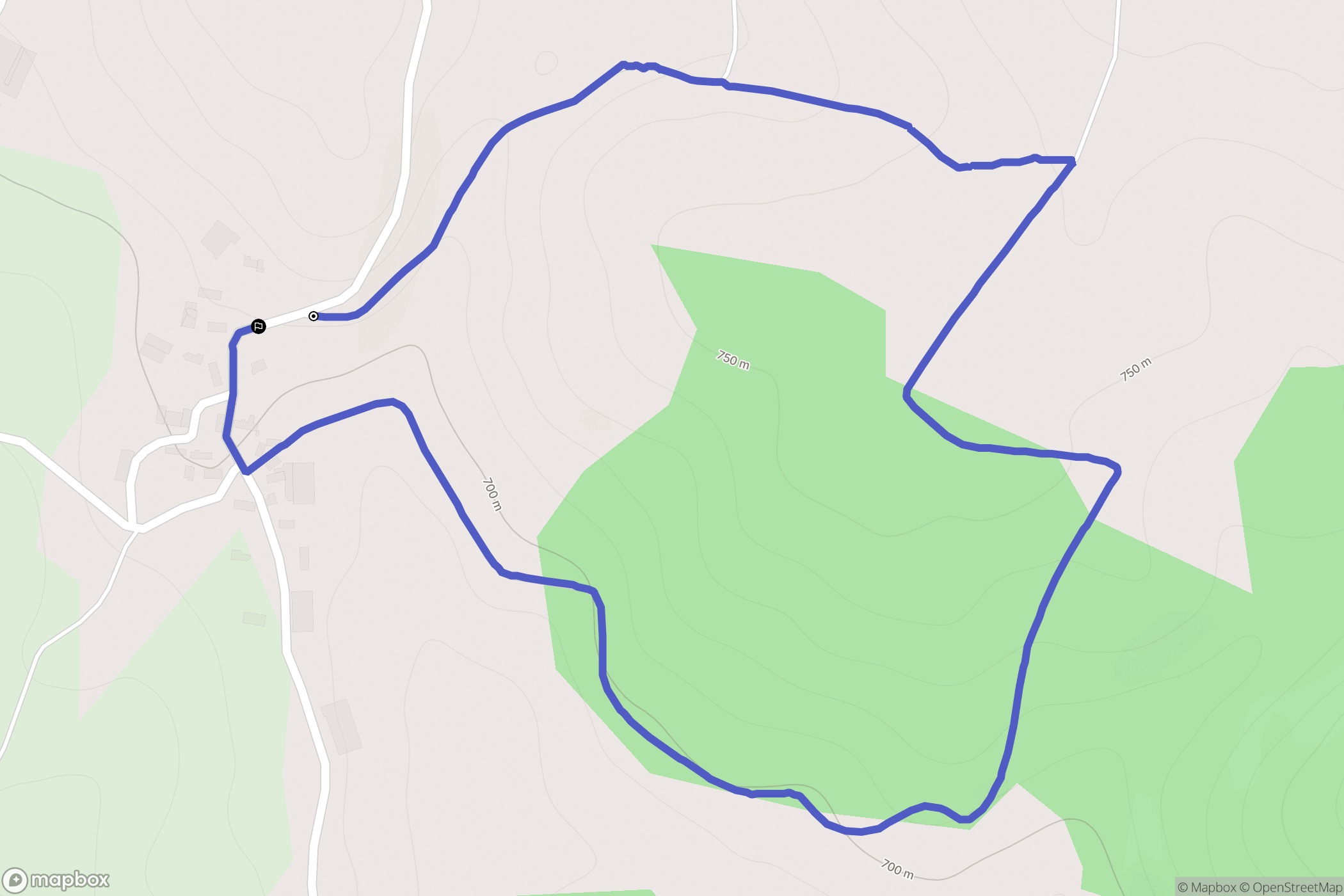 Marcolès : carte du parcours de randonnée - France
