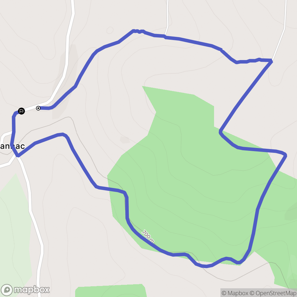 Marcolès : carte du parcours de randonnée - France
