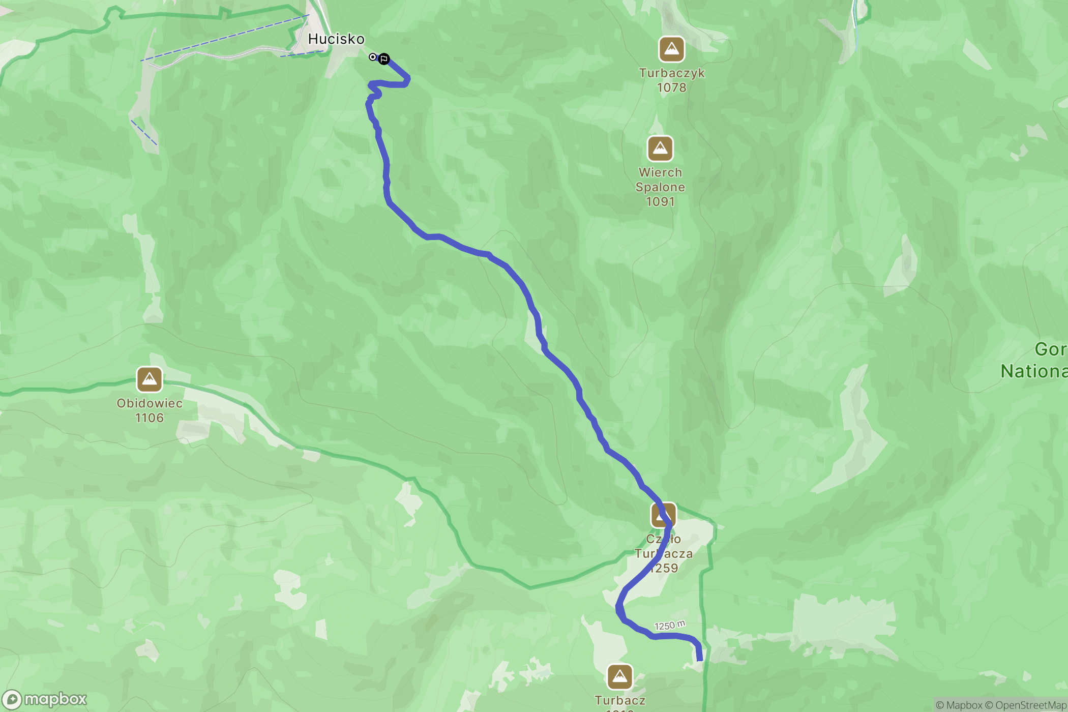 Konina: mapa trasy - Poland