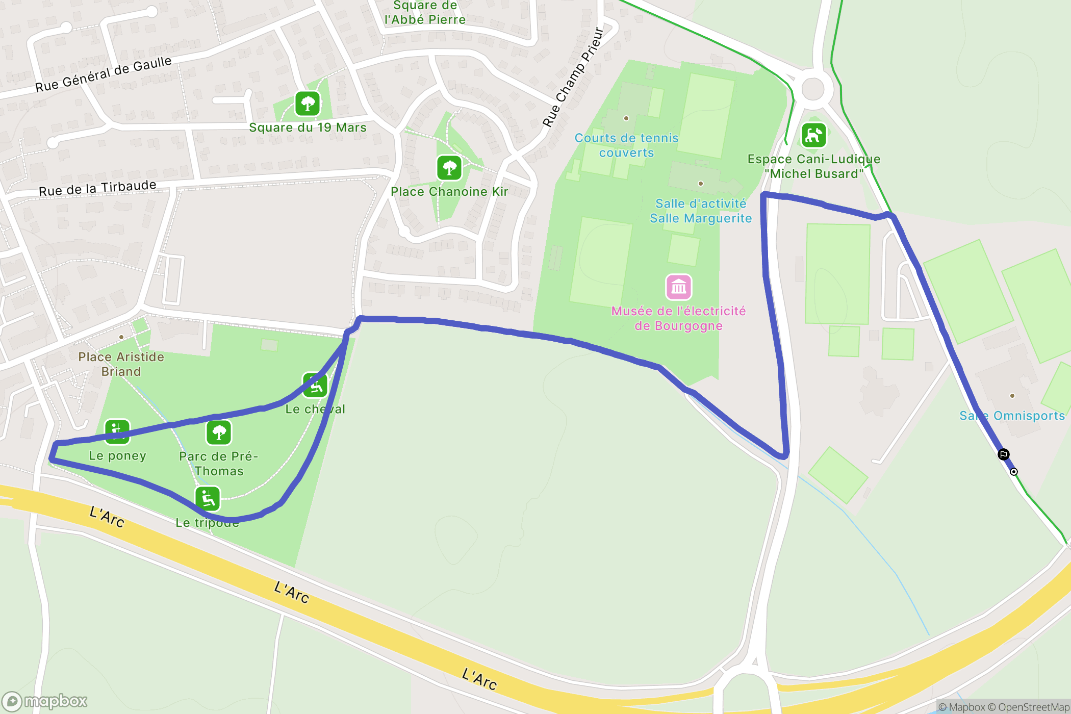 Saint-Apollinaire : carte du parcours de randonnée - France
