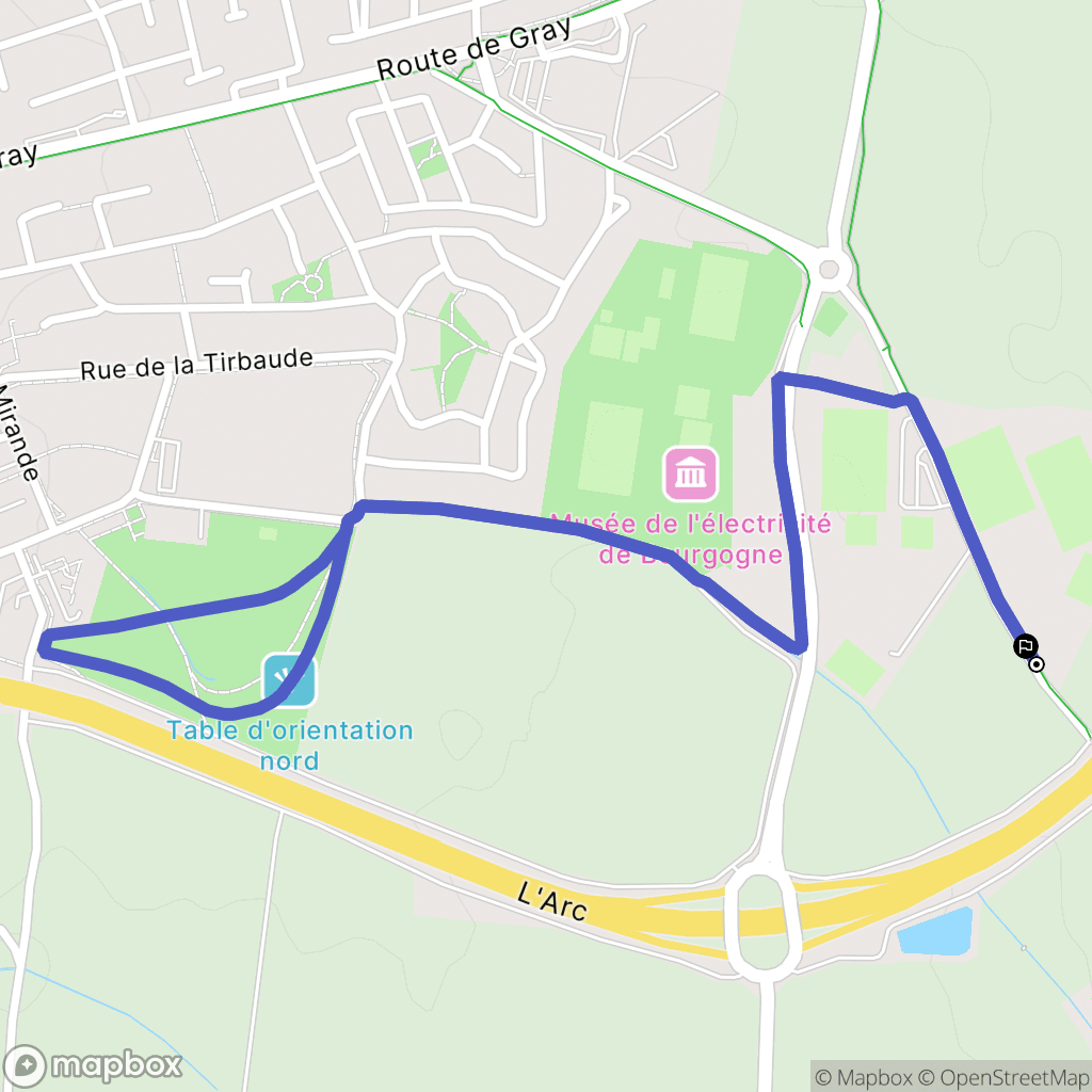 Saint-Apollinaire : carte du parcours de randonnée - France