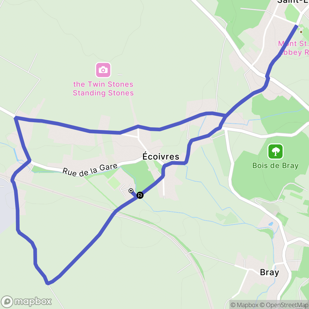 Mont-Saint-Éloi : carte du parcours de randonnée - France