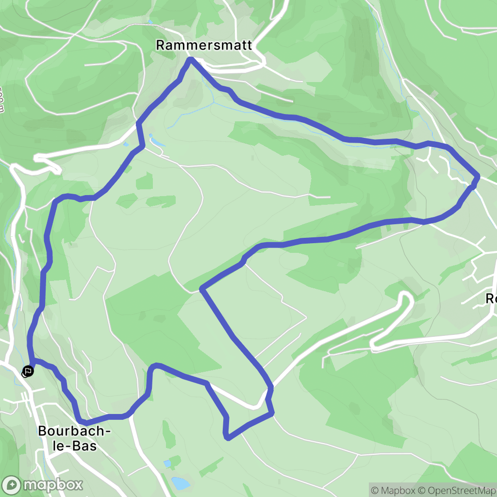 Bourbach-le-Bas : carte du parcours de randonnée - France