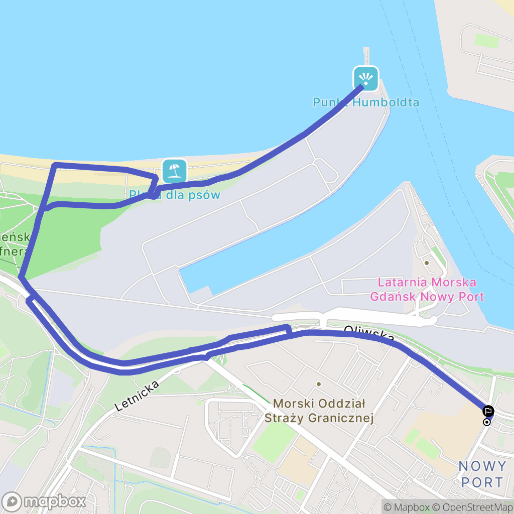 Gdańsk: mapa trasy - Poland