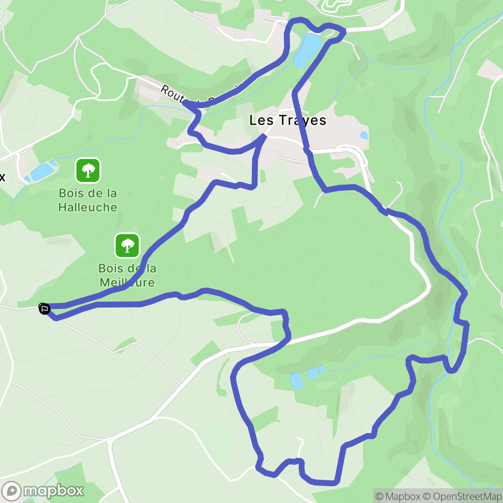 Bellefontaine : carte du parcours de randonnée - France