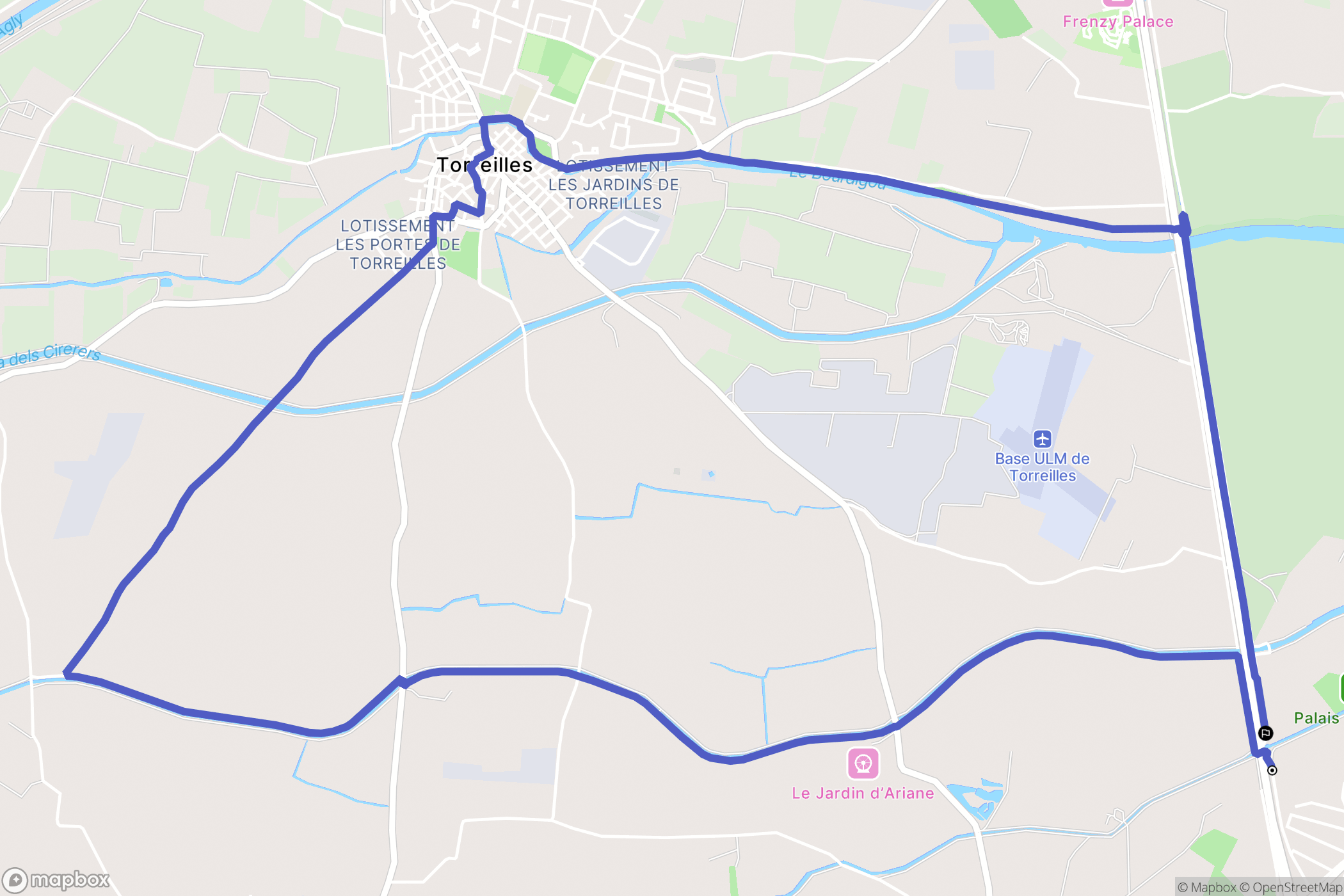 Sainte-Marie-la-Mer : carte du parcours de randonnée - France