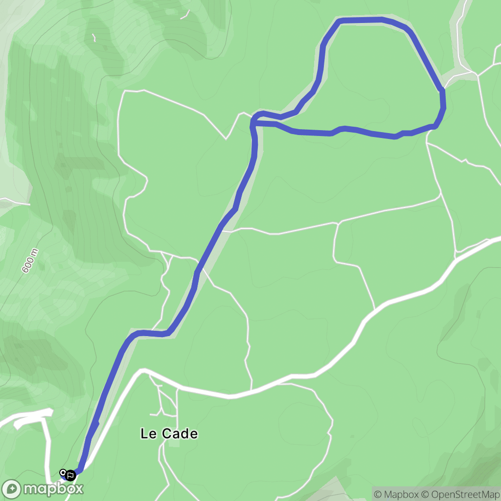 Millau : carte du parcours de randonnée - France