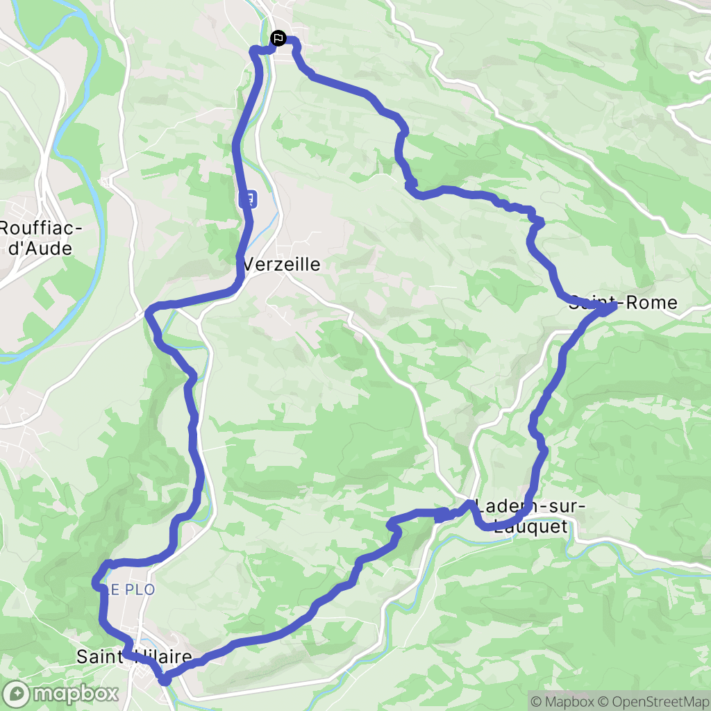 Leuc : carte du parcours de randonnée - France