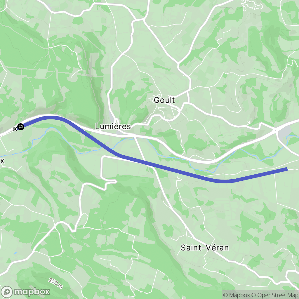 Beaumettes : carte du parcours de randonnée - France