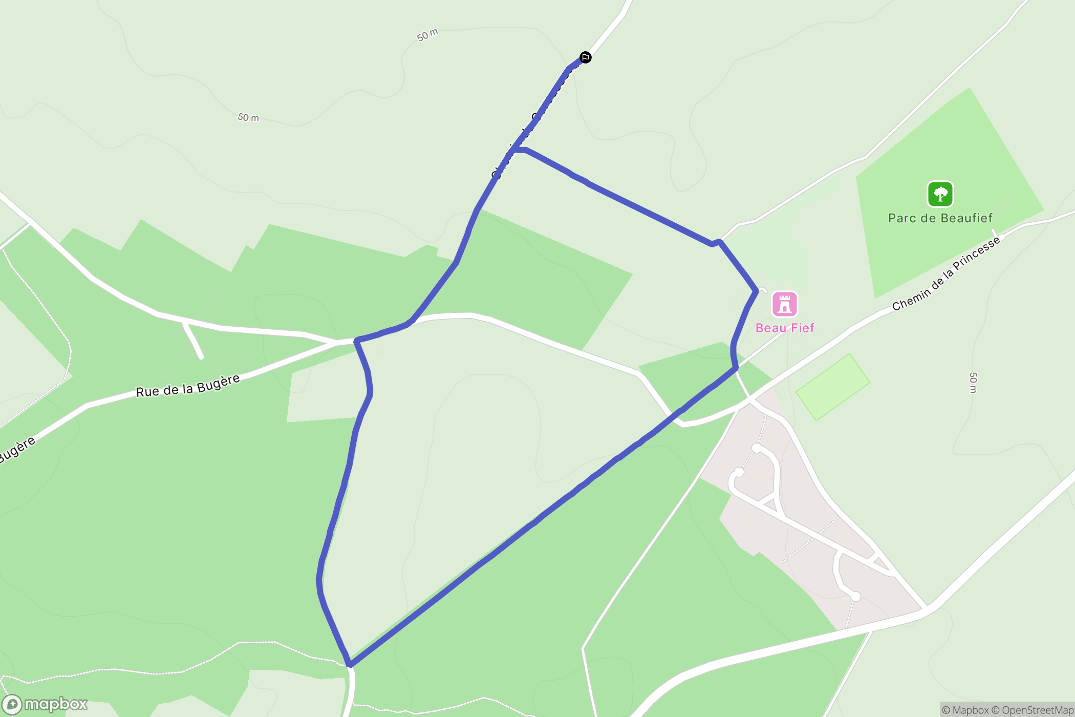 Mazeray : carte du parcours de randonnée - France