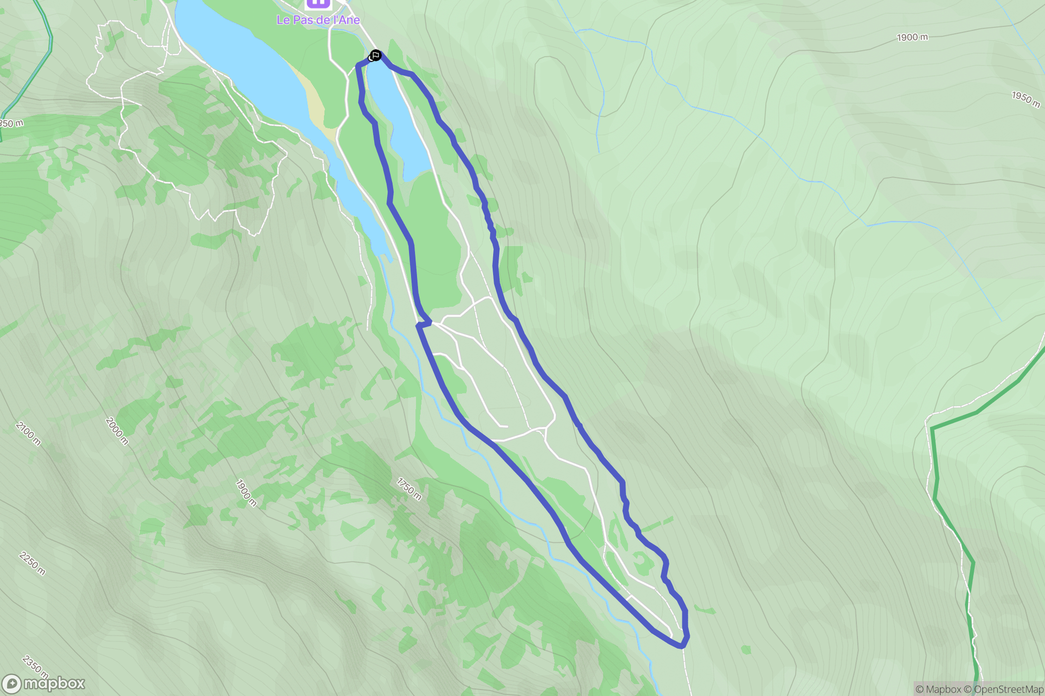 Villar-d'Arêne : carte du parcours de randonnée - France