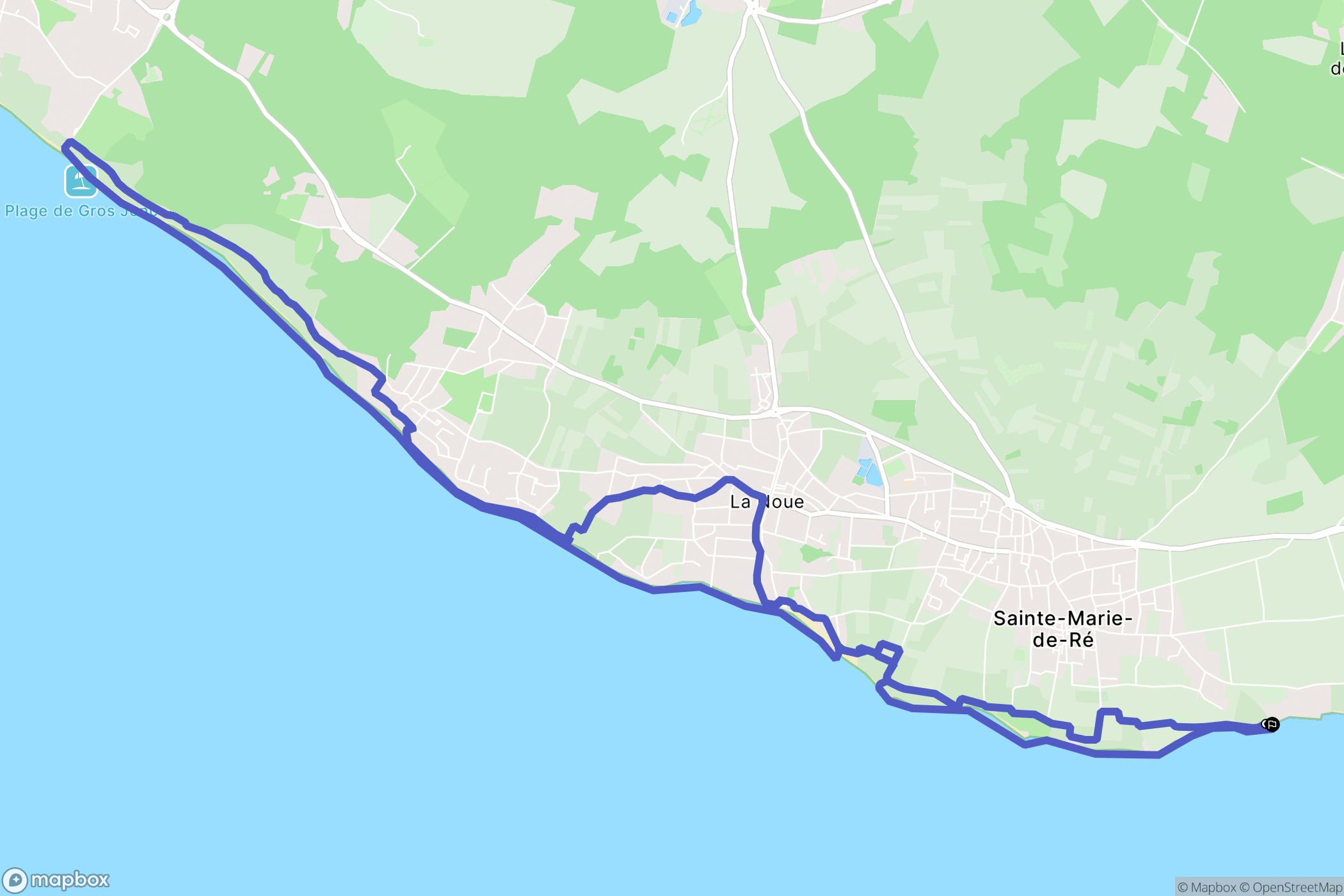 Sainte-Marie-de-Ré : carte du parcours de randonnée - France