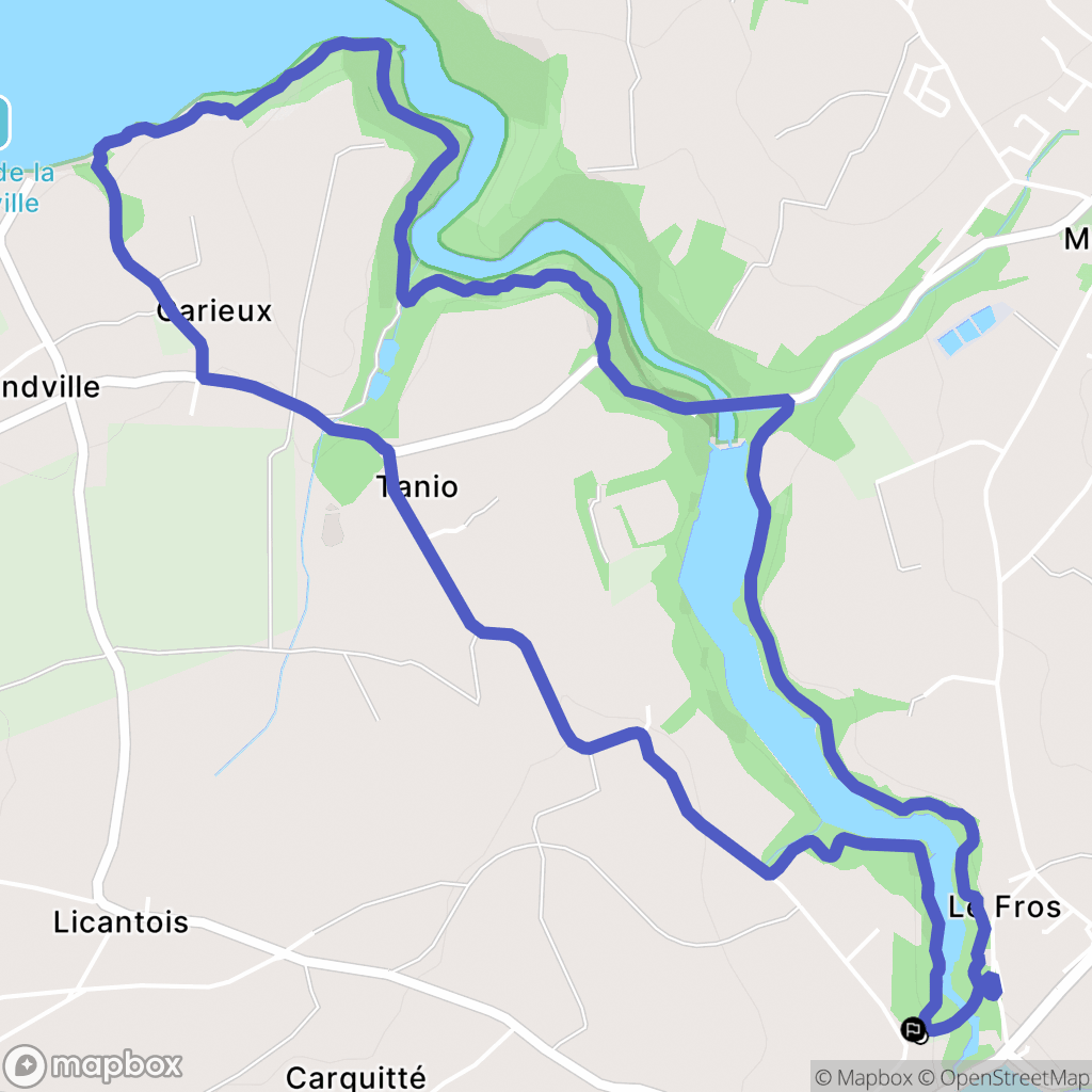Hillion : carte du parcours de randonnée - France