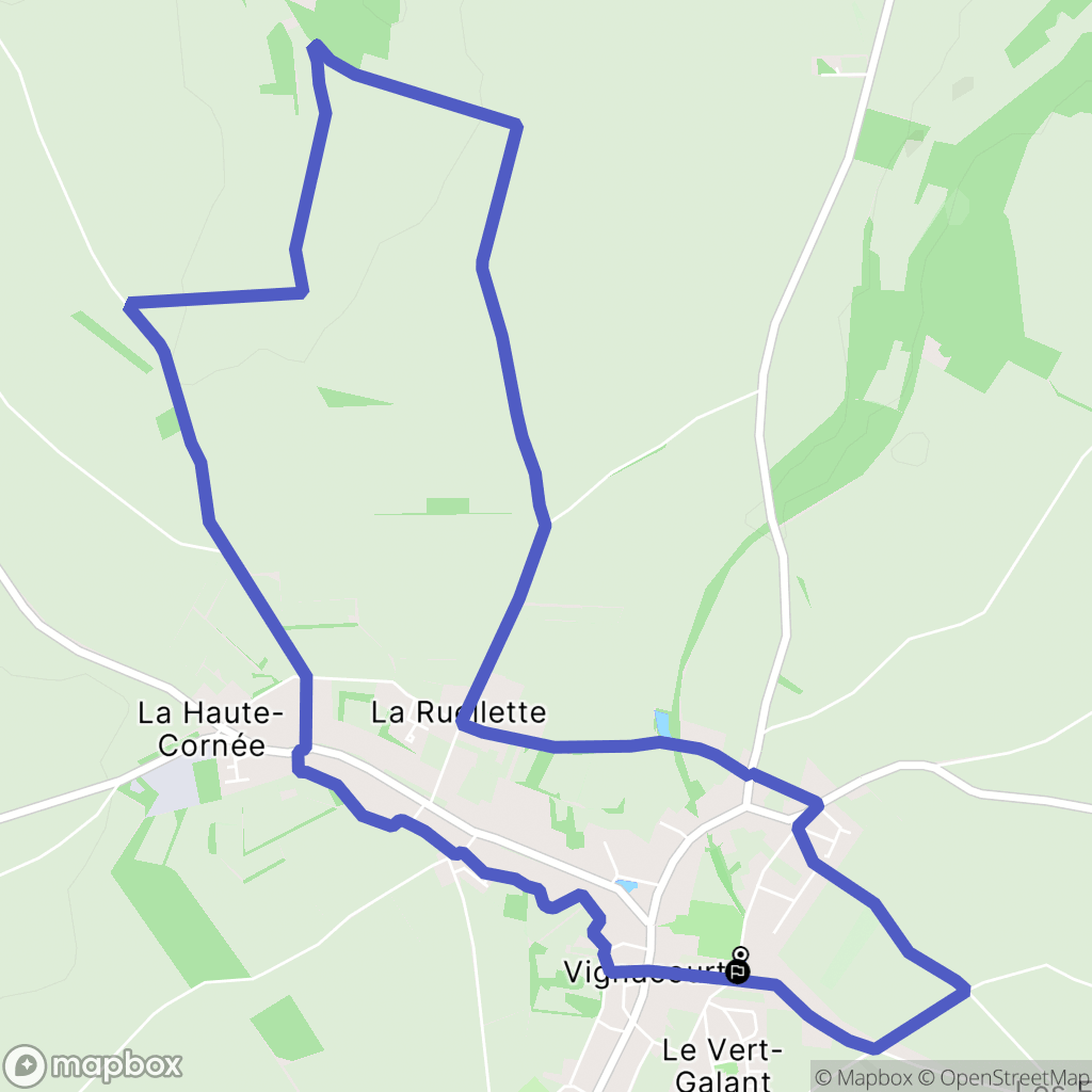 Vignacourt : carte du parcours de randonnée - France
