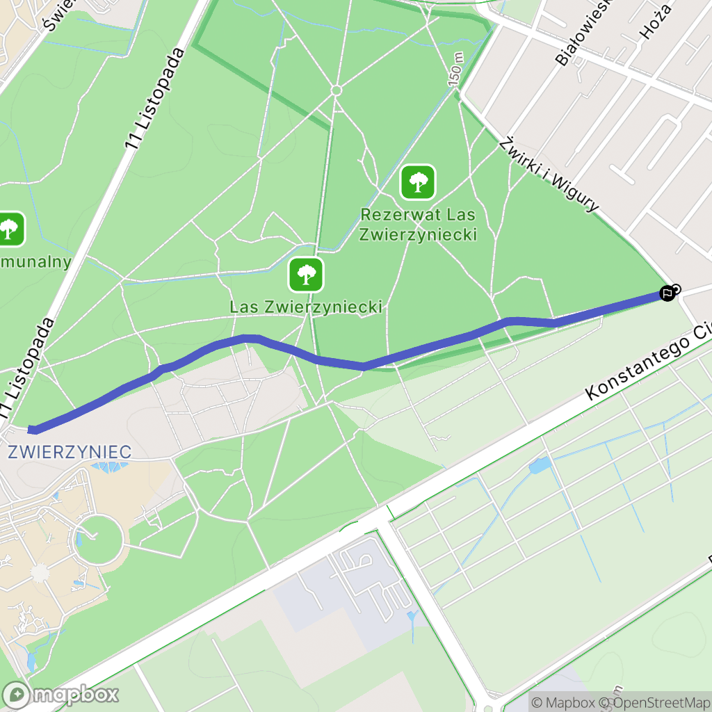 Białystok: mapa trasy - Poland
