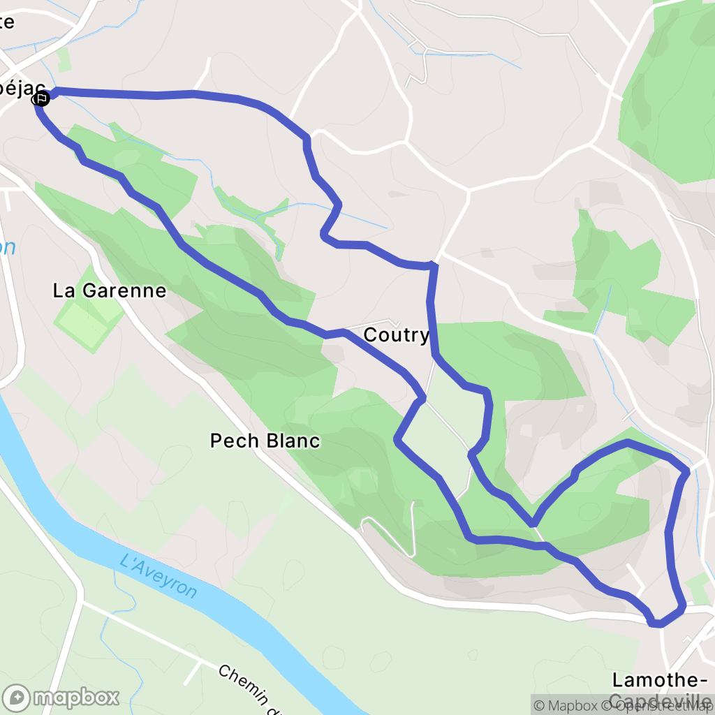 L'Honor-de-Cos : carte du parcours de randonnée - France