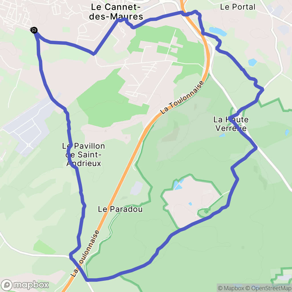 Le Luc : carte du parcours de randonnée - France