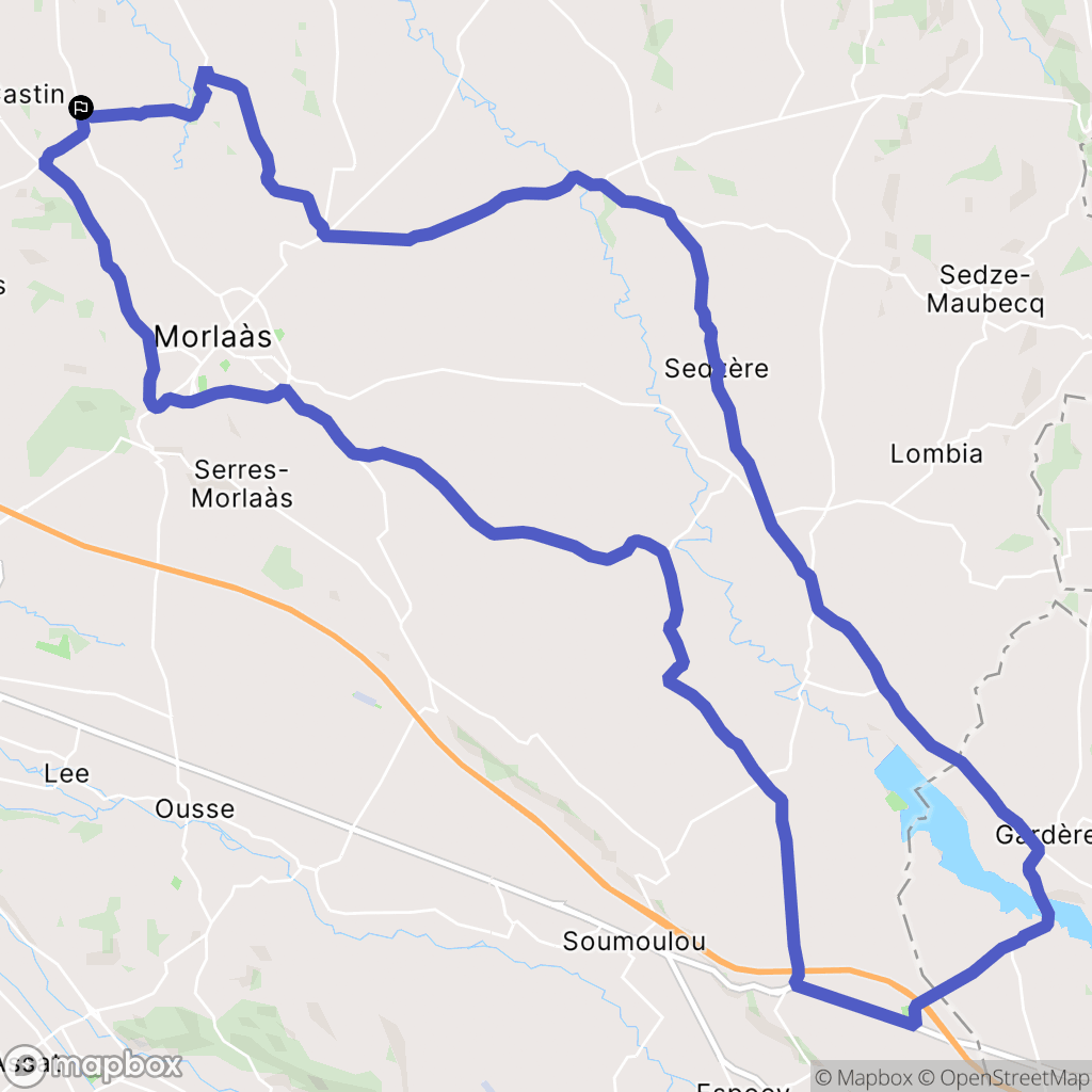 Bernadets : carte du parcours de randonnée - France