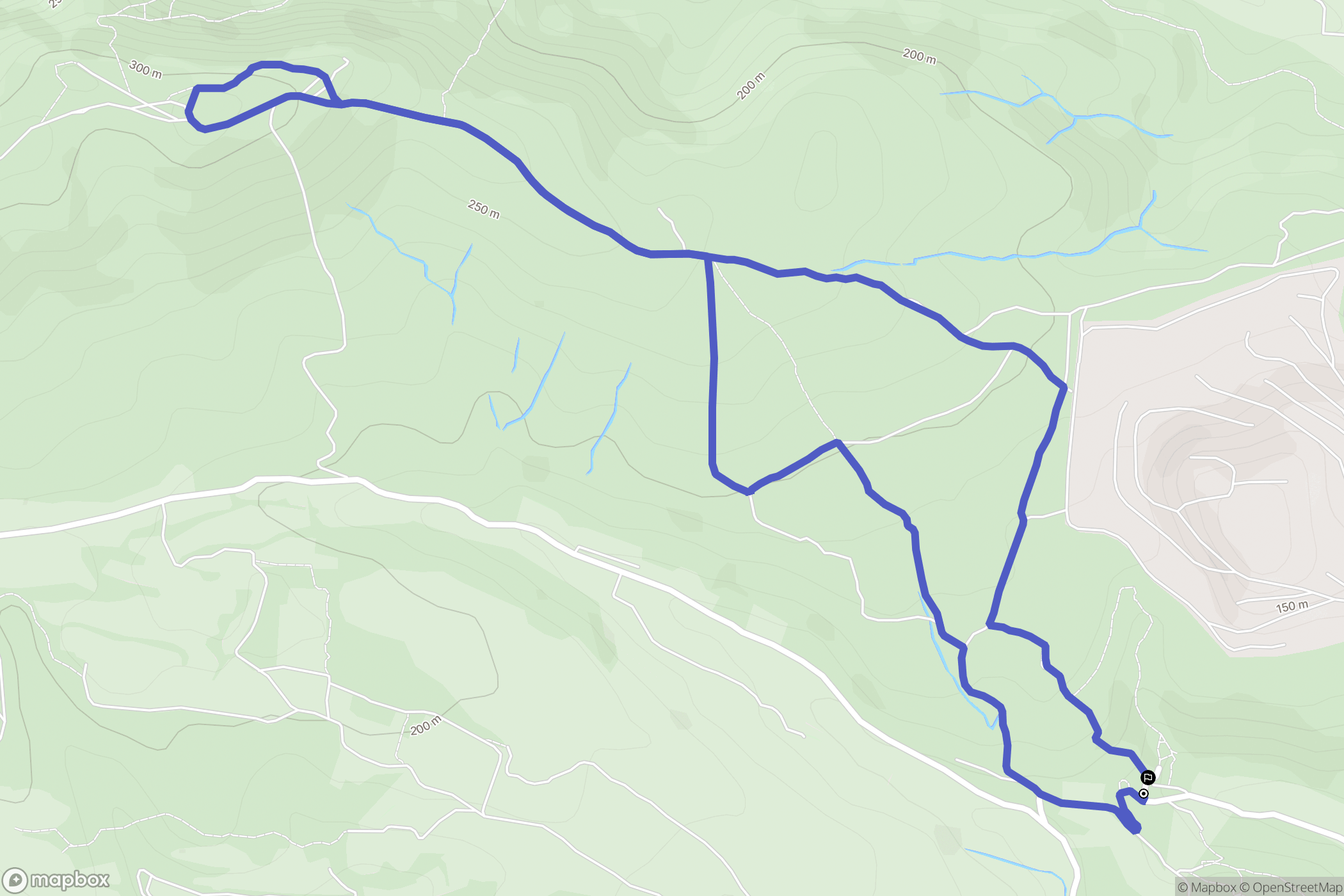 Baixas : carte du parcours de randonnée - France