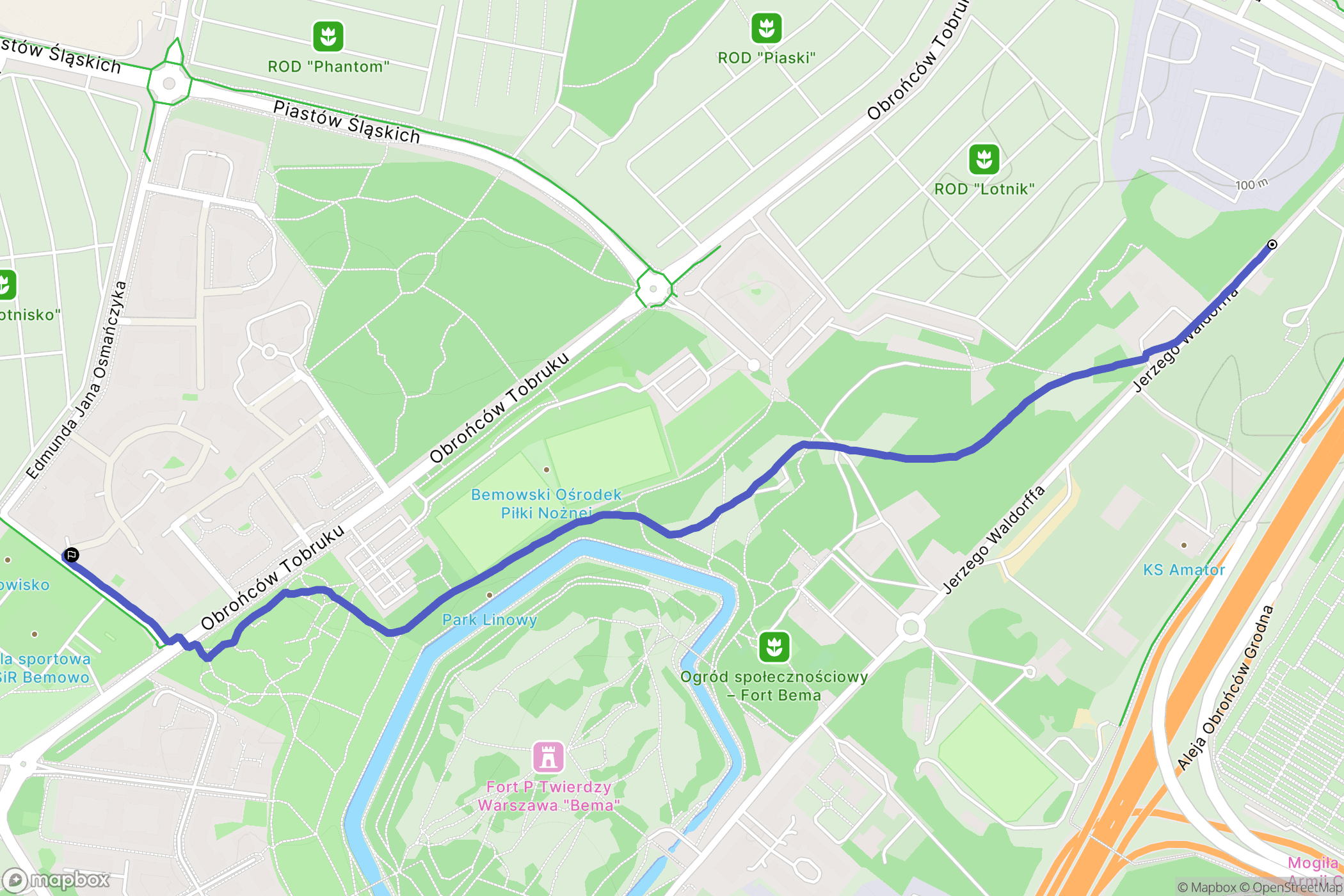 Warszawa: mapa trasy - Poland