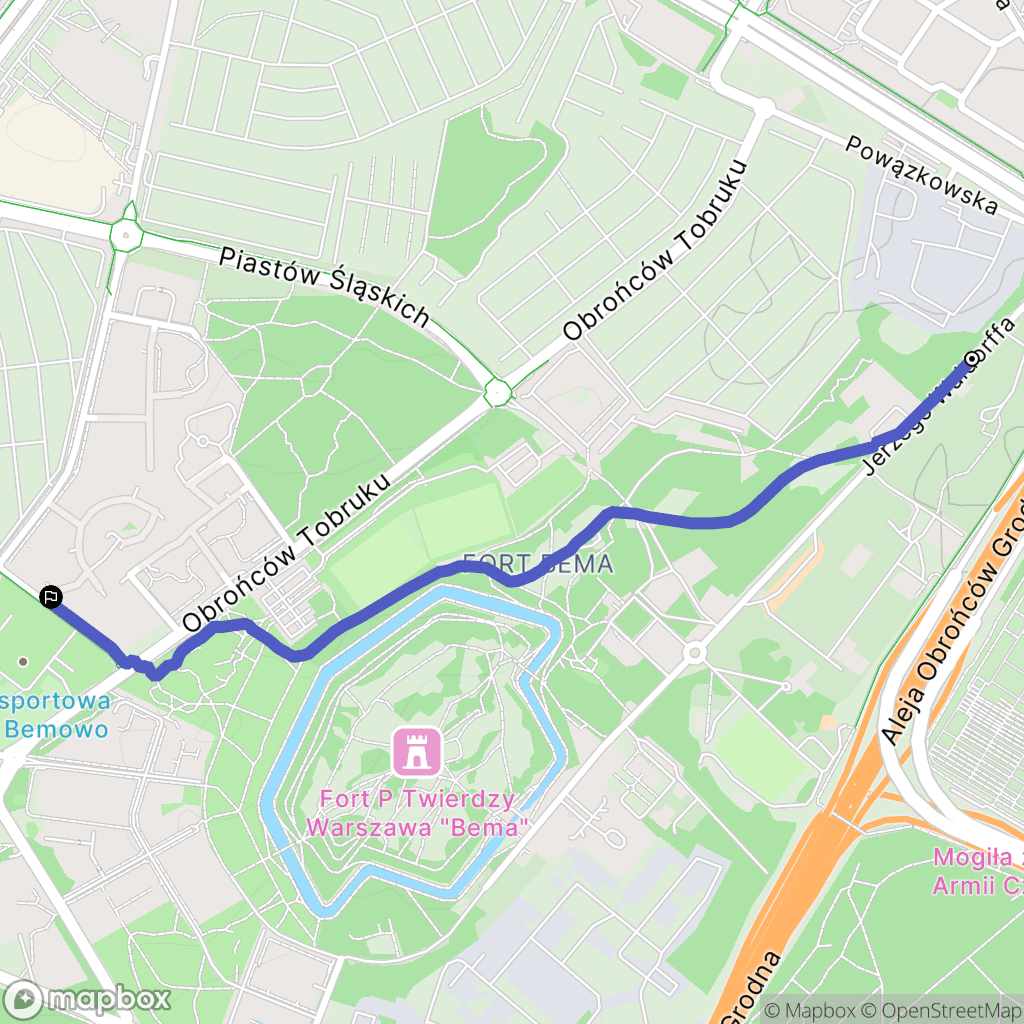 Warszawa: mapa trasy - Poland