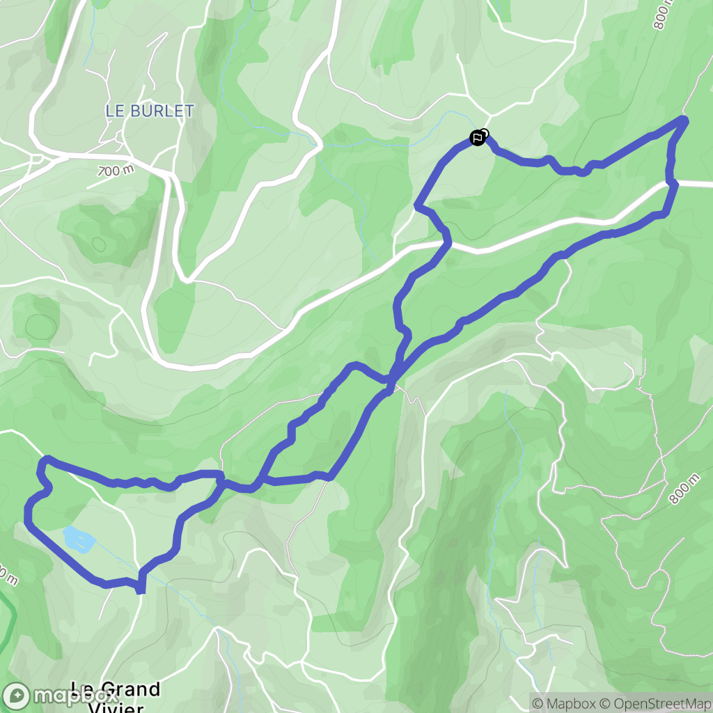 Merlas : carte du parcours de randonnée - France