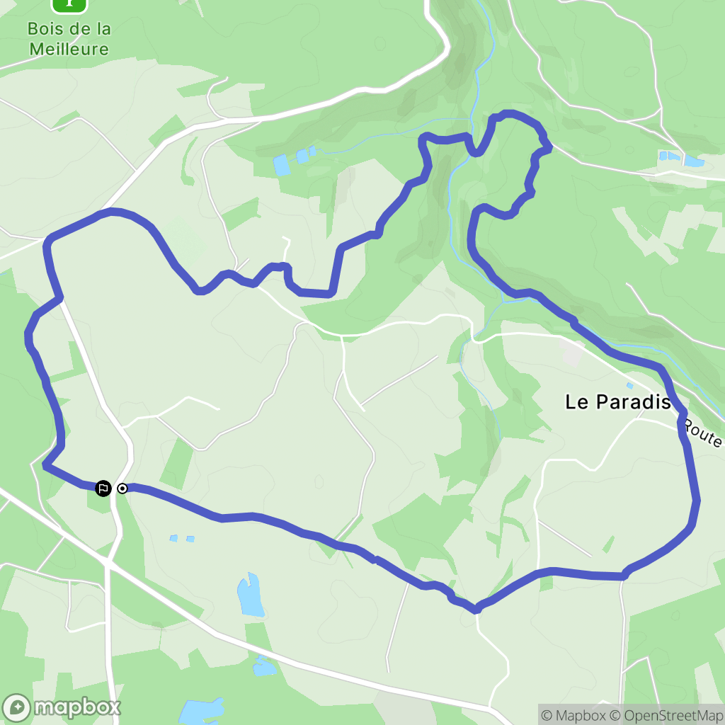 Bellefontaine : carte du parcours de randonnée - France