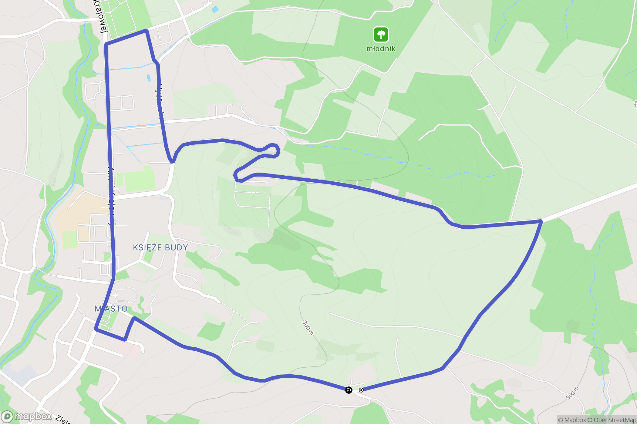 Błażowa: mapa trasy - Poland