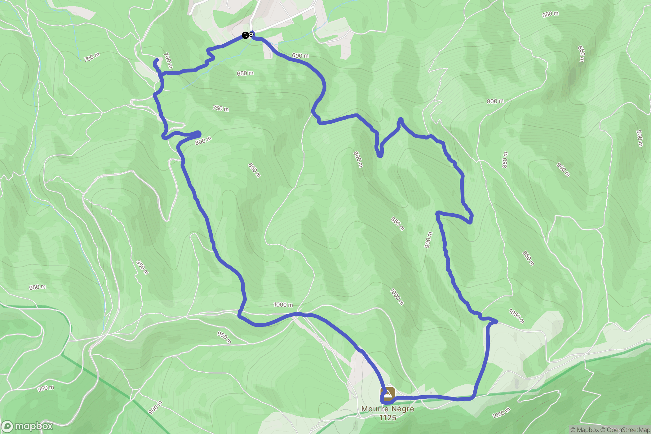 Auribeau : carte du parcours de randonnée - France