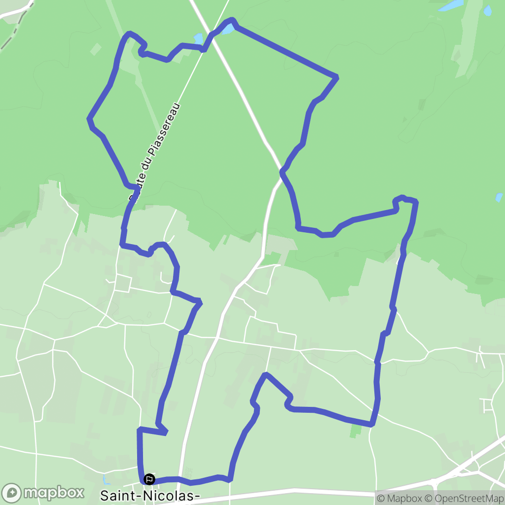 Saint-Nicolas-de-Bourgueil : carte du parcours de randonnée - France