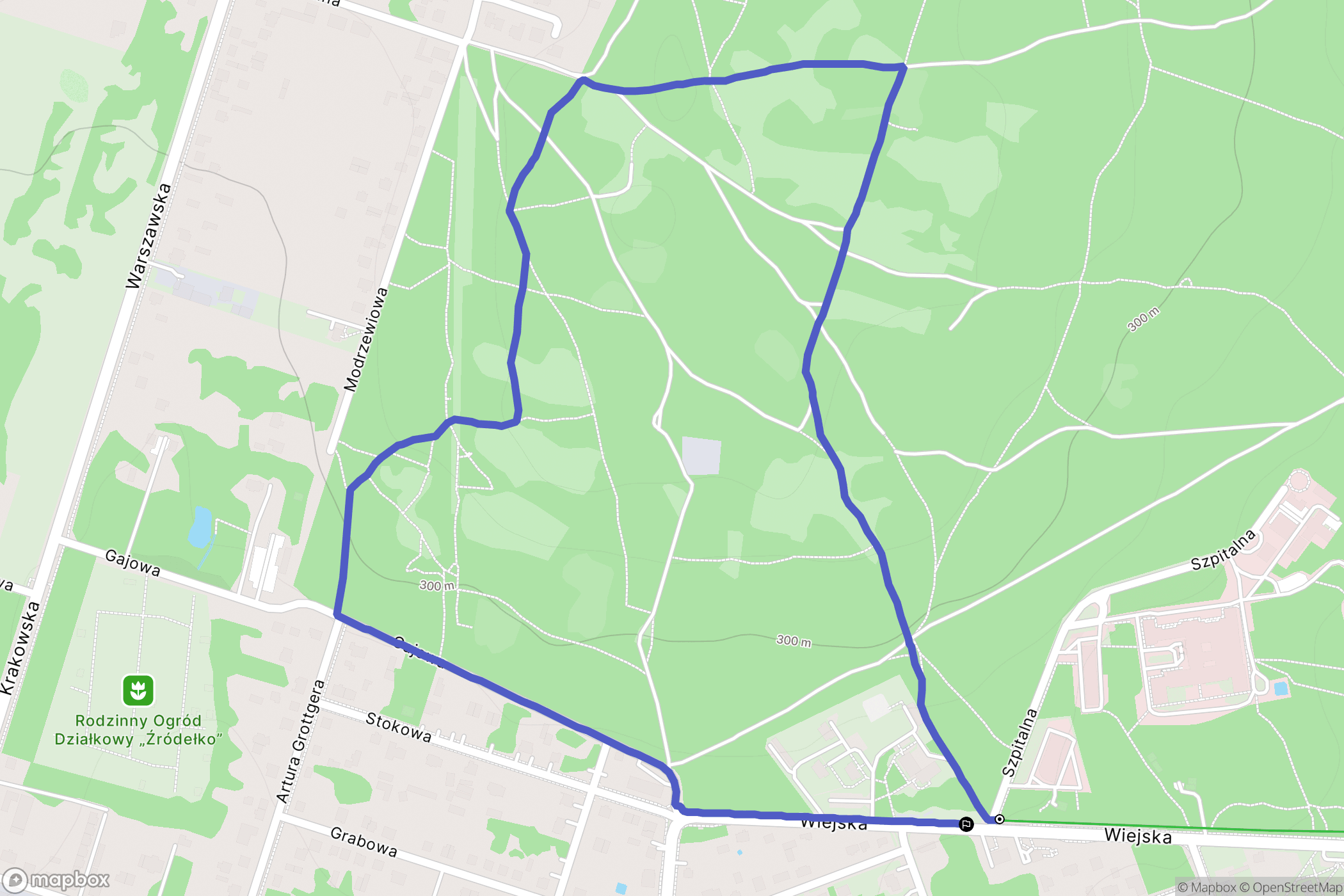 Skarżysko-Kamienna: mapa trasy - Poland
