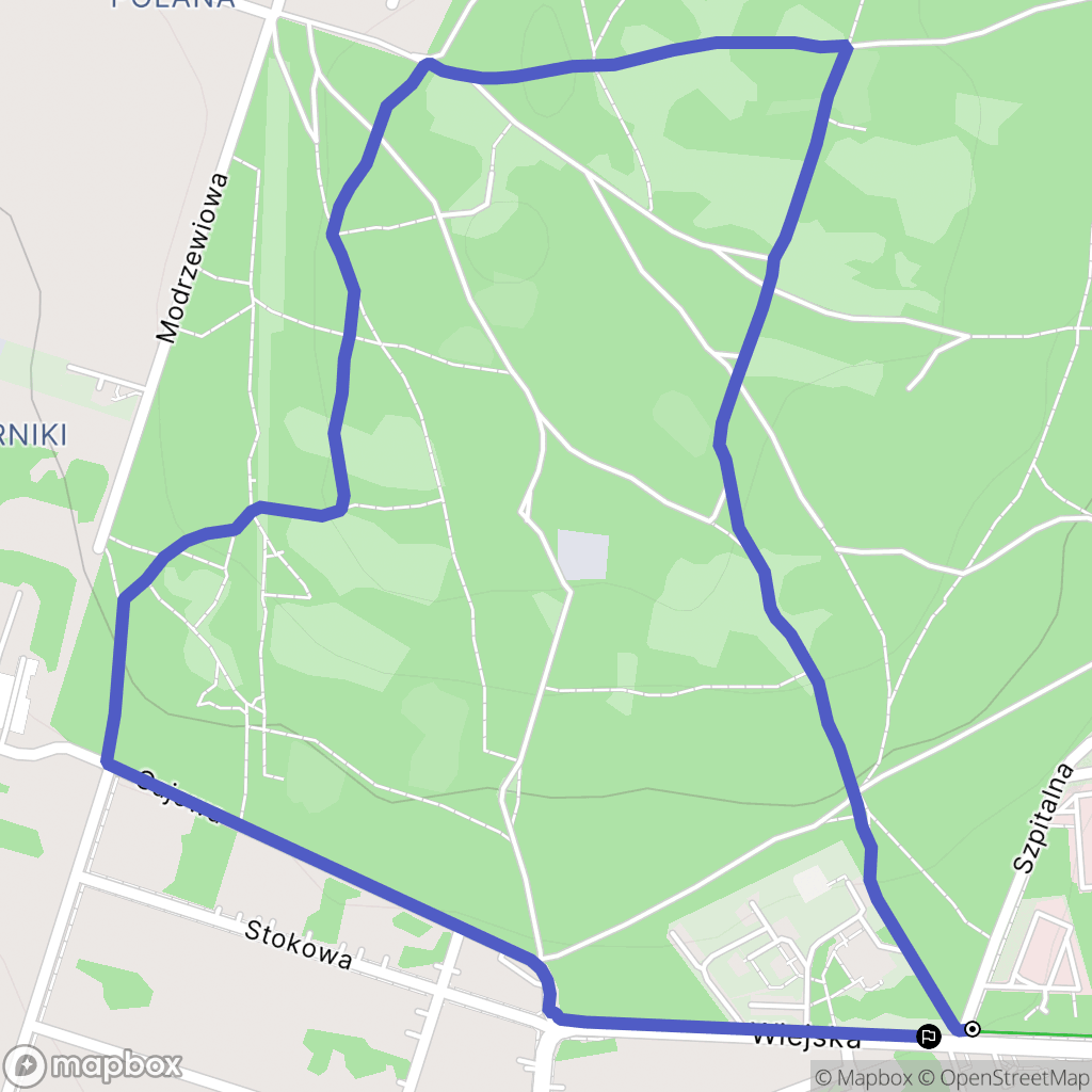 Skarżysko-Kamienna: mapa trasy - Poland