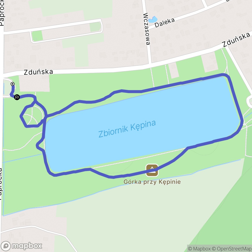 Zduńska Wola: mapa trasy - Poland