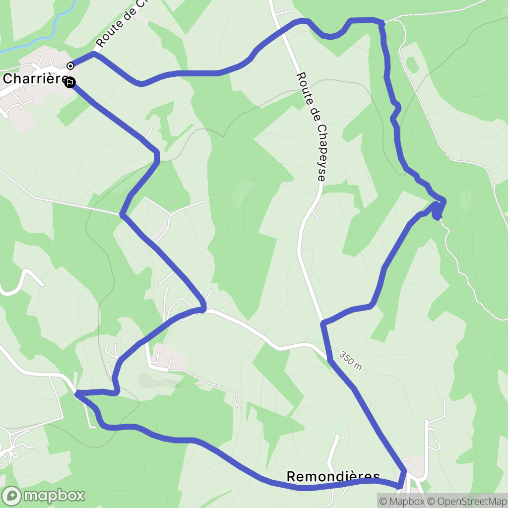Châteauneuf-de-Galaure : carte du parcours de randonnée - France