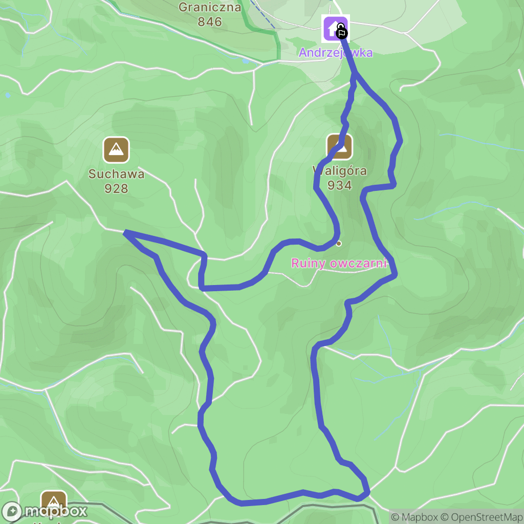 Rybnica Leśna: mapa trasy - Poland