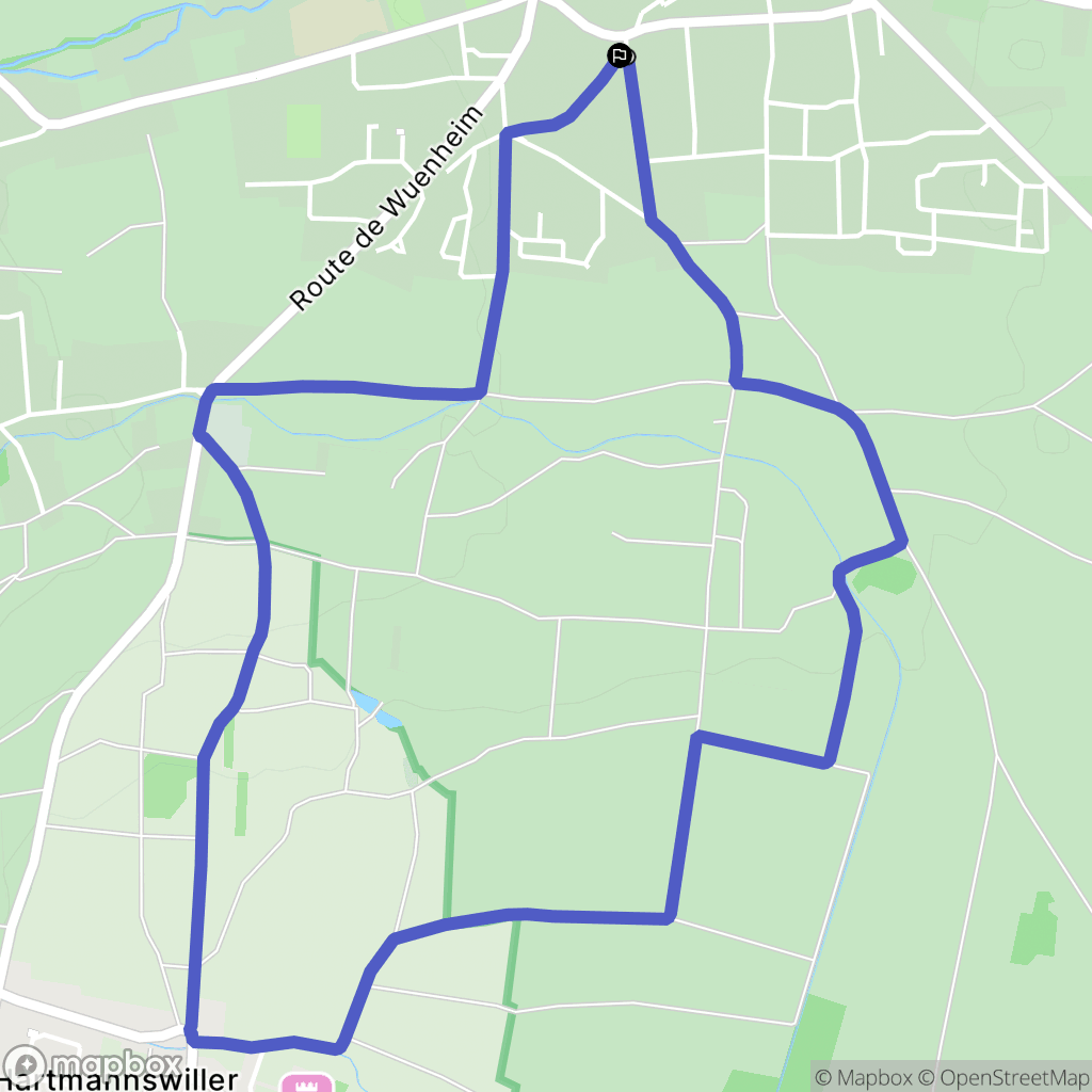 Soultz-Haut-Rhin : carte du parcours de randonnée - France