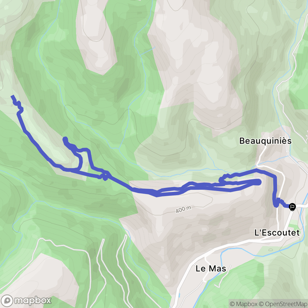 Gorniès : carte du parcours de randonnée - France