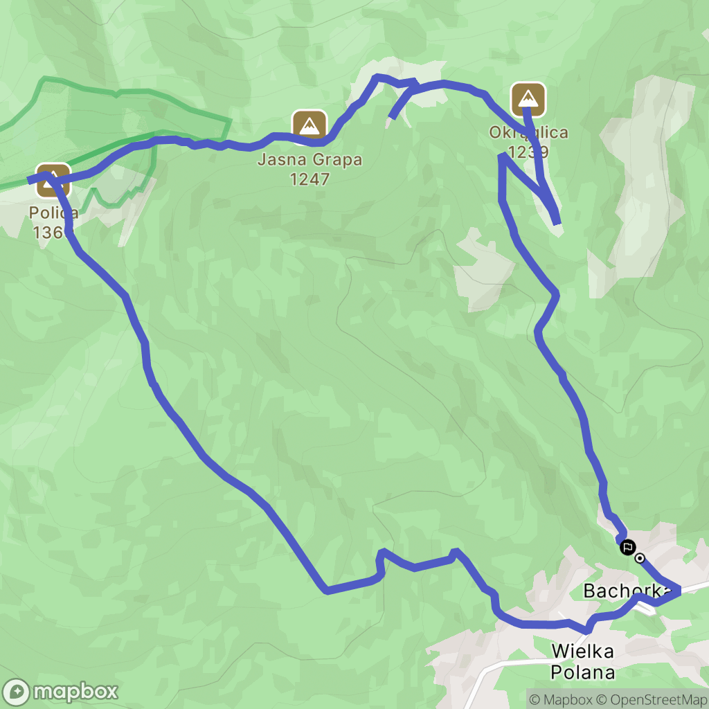 Wielka Polana: mapa trasy - Poland