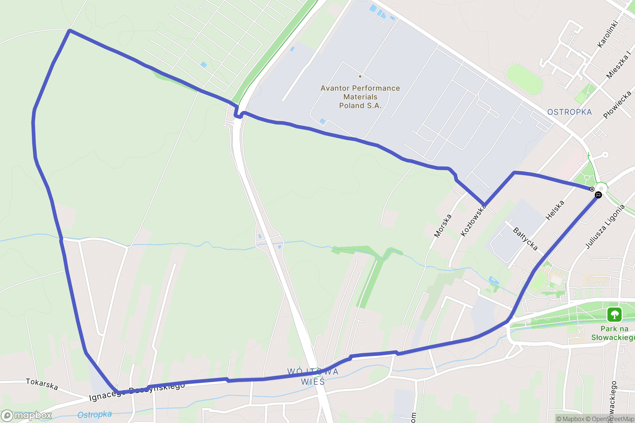 Gliwice: mapa trasy - Poland