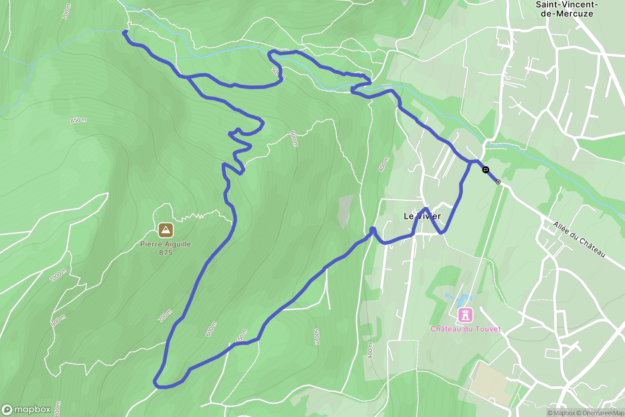 Le Touvet : carte du parcours de randonnée - France